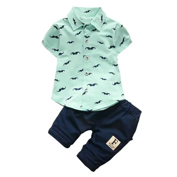 Baby fantje, gospod oblačila sklop poletje moda bombaža, kratek rokav+hlače 2pcs malčka obleke bebes stranka obleke, obleko