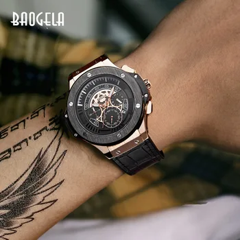 BAOGELA hommes montres hommes horloge de luxe marque Quartz Šport montre Rose chronographe način montre-zapestnica pour hommes1910