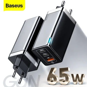 Baseus GaN 65W USB C Polnilec za Hitro Polnjenje 4.0 3.0 QC4.0 QC PD3.0 PD USB-Tip C C Hitro USB Polnilec Za iPhone 12 Max Pro Macbook