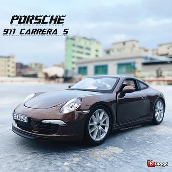 Bburago 1:24 Porsche 911 Carrera S simulacijo zlitine modela avtomobila obrti dekoracijo igrača zbirka orodij za darilo
