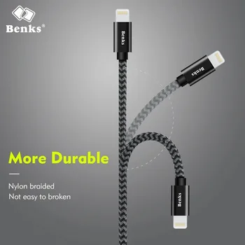 Benks MFi Lightning Kabel Za iphone 5S 5 6 7 8 Plus X XS MAX XR 2.4 Hitro Kabel za Polnjenje Za iphone 11 Pro MAX ipad mini Brezplačno