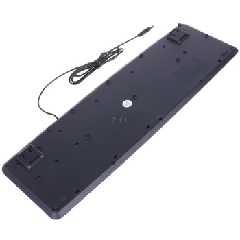 Big Black Pismo Tiskanja Rumeni Gumb USB Žična Tipkovnica Za Starejše & Low Vision