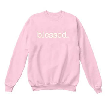 Blagoslovljeni Hipster Krščanski krst bombaž priložnostne smešno grunge tumblr stranko žensk moda pomlad jesen vere majica vrhovi