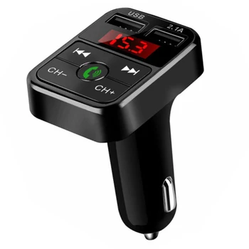Bluetooth Avto FM Oddajnik Prostoročni Brezžični Radijski Adapter LCD Hitro Dvojni Polnilnik USB MP3 Player, Avto FM Oddajnik