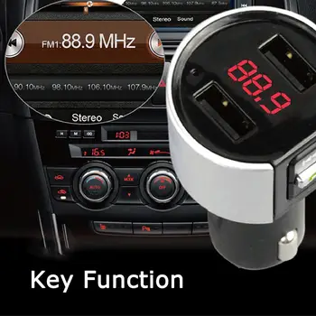 Bluetooth, FM Brezžični Oddajnik MP3 Player, Avto Polnilnik Z Dvojno Vrata USB Hands-Free CallsA2DP AVRCP profil HFP
