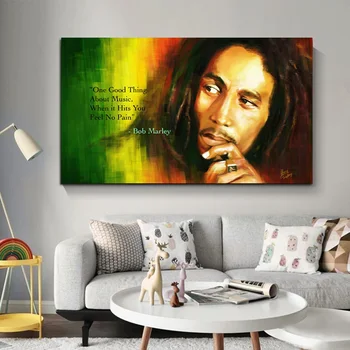 Bob Marley Platno Slikarstvo Portret Plakatov in Fotografij Wall Art Slik, Dnevna Soba Classic Dekorativni Oljna slika Cuadros