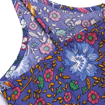 Bohemian ženske plaža obleko Zanko svoboden seksi poletje obleko kratek Backless počitniška moda cvjetnim tiskanja priložnostne obleko