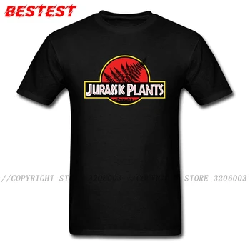 Bombaž majica s kratkimi rokavi Moški Črna Rdeča Tshirt Jurassic Rastlin, Jurassic Park, Tee Srajce Osebnost Odraslih Oblačila XXXL Pismo Tshirts