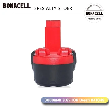 Bonacell 9.6 Proti 3.0 Ah Baterije Zamenjava za Bosch BAT048 BAT100 BAT119 2607335272 2607335461 GSR 9.6 VE-2 PSR 9.6 VE-2 PSR960 L70
