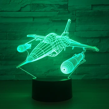 Borec noč svetlobe proizvajalci dobavljajo creative 3D akril namizne svetilke LED darilo luči 3D nočna pisane USB pametni dom