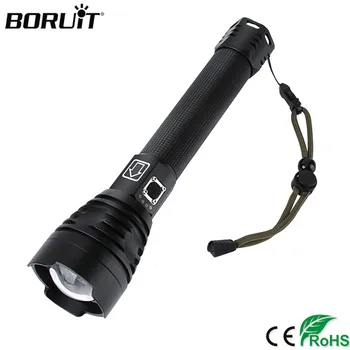 BORUiT XHP90.2 LED Svetilka 8000LM 3-Mode Zoom Zmogljiva Akumulatorska 18650/26650 Nepremočljiva LanternCamping Lov Svetlobe