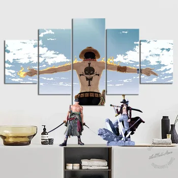 Brez Okvirja Slike Enem Kosu Anime Plakat Ace Stenske Slike za Dnevna Soba Dekor Platno Umetnosti Risanka Slikarstvo Rojstni dan Darila