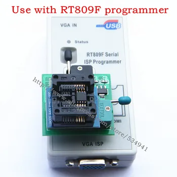Brezplačna dostava origanil Najnovejši RT809F LCD-ISP programatorja+ 10 adapterji +sop8 IC preskusni posnetek + 1.8 V, Ac+TSSOP8/SSOP8 Adapter