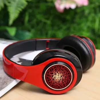 Brezžične Bluetooth Slušalke Zložljive Stereo Gaming Slušalke Avdio za Mp3, Nastavljiv Slušalke Z Mikrofon Podpira TF Kartice LED Bas