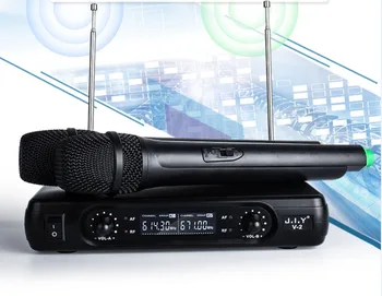 Brezžični Mikrofon Karaoke MIKROFON mikrofon Karaoke predvajalnik KTV Karaoke Echo Sistem Digital Sound Zvočni Mešalnik Petje Pralni MICV2+