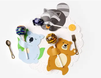 Cartoon živali lollipop papir,sladkarije papir, lollipop dekoracijo, otroci darilo zaviti (samo papir) 100 kozarcev/veliko