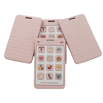 Chenkai 10PCS Silikonski Telefon Teether Baby Začetnih BPA Free Senzorično Cucla DIY Dojenčka Ogrlico, Obesek Začetnih Žvečilni Igrača