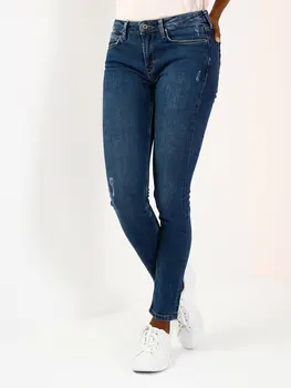 Colins Ženska 759 Lara Super Slim Fit Visoko Rast Suh Noge Jean Modre Hlače ženske hlače ženske hlače za Hlače ženske hlače