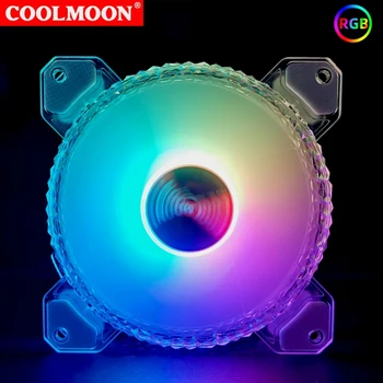 COOLMOON Kristalno Diamond RGB Določa, 12 cm Tiho Dolgo Življenje RGB, ki Oddaja Svetlobo Primeru Hladilni Ventilator Nastavite za PC