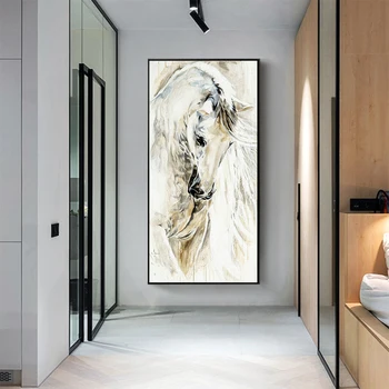 DDHH Doma Slikarstvo Wall Art Platno, Tisk Živali Slike Konj Slikarstvo Za Dnevni Sobi Doma Dekor Brez Okvirja