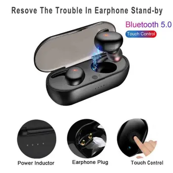 Debelo TWS Brezžična tehnologija Bluetooth Športne Slušalke Stereo Zvoka Slušni Prenosna Slušalka Z Mikrofonom In Polnjenje Box