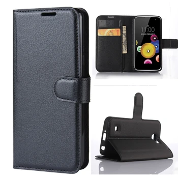 Denarnica Pokrovček za Kartico sim Telefon Primerih za LG K4 K120E K130E K121 Pu Usnje Primeru Zaščitni Lupini
