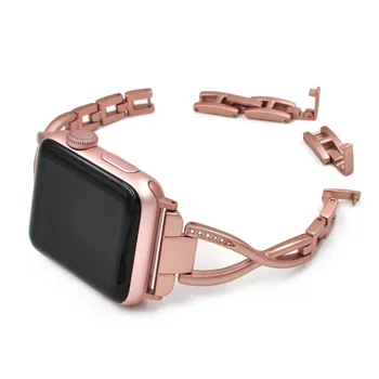Diamond trak za apple watch pasu 5 4 3 38 mm 44 iwatch band 42mm 40 mm watchband+Diamond primeru zajema in Zaščitnik Zaslon
