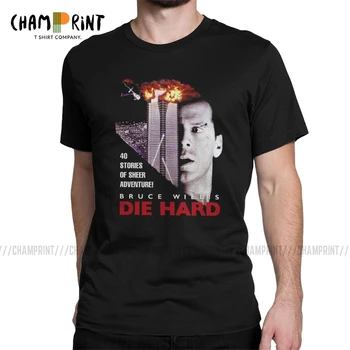 Die Hard Božič Nakatomi Bruce Willis Film moška T Majica Novost Tees Kratek Rokav O Vratu T-Shirt Čistega Bombaža 5XL Oblačila