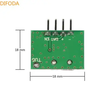 DIFODA 5 kos 433 MHz Superheterodyne RF Oddajnik Kodiranje Modul za Brezžično 433Mhz Daljinski upravljalnik Garažna Vrata Za UHF VPRAŠATI