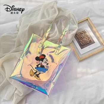 Disney Mickey Mouse Torba Minnie Mouse, Velike Zmogljivosti, Risanka Srčkan Torbici Ženske Hobos Dekle Shranjevanje Vrečk