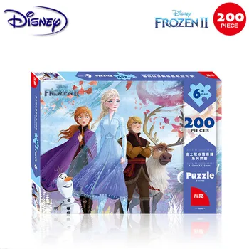 Disney otroška Risanka Zamrznjeno 2 Knjigi Uganke 200 Kos Ravno Uganke 6-8 Let otrokove Inteligence Zgodnje Učenje Igrače