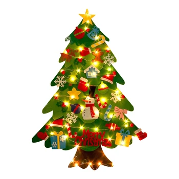 DIY Čutiti Božično Drevo Obrti Igrače Božič Stranka Dekoracijo Otroci Igrače Novo Leto JE Vrata Steni Visi Okraske Za Dom