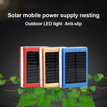 Dvojno USB Sončne Mobile Power Bank Gnezdenje Prenosni Polnilec za Baterije Polje Kamp Svetlobe OCT998