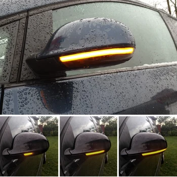 Dynamic LED Rearview Mirror Kazalnik Vključite Opozorilne Luči za Passat B6 VW Golf 5 Jetta MK5 avtomobilski Deli