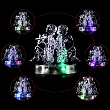 EBOYU(TM) DIY 3D Kristalno Puzzle Horoskop z LED Luči - Gemini