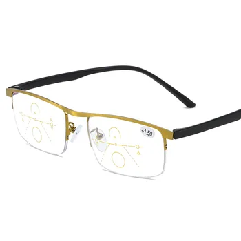 Elbru Letnik Kovinskih Polizdelkov rimmed Anti-modra Svetloba Presbyopic Očala Postopno Multi-focus Obravnavi Očala Unisex +1.0 +4.0