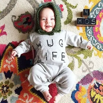 Emmababy Novorojenčka Otroci Dojenček Fant Dekle Z Dolgimi Rokavi Bombaž Romper Jumpsuit Pižamo Obleke Oblačila
