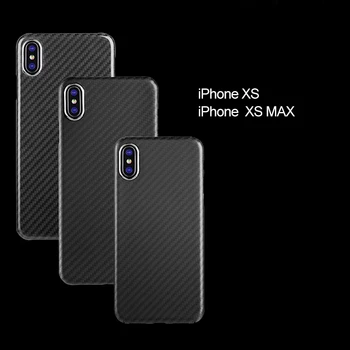 ENMOV Luxury Black Pravi Ogljikovih Vlaken Primeru Shockproof za iPhone Xs Max XR XS 8Plus 7Plus 6s 6 Mat in Sijajni Shockproof Pokrov