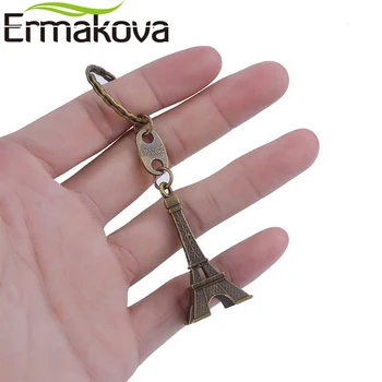 ERMAKOVA 15 Kos/Set 3D Eifflov Stolp Keychain francoski Spominek Keyring Stolp Figur Ključnih Verige Stranka Dekoracijo Key Ring Darilo