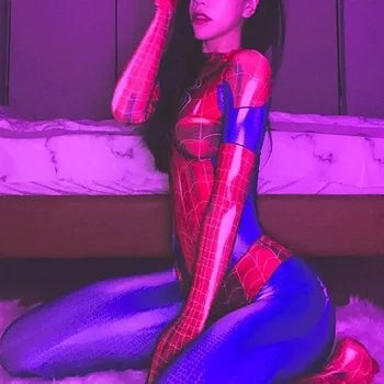 Erotično Joga Obleko Ženski Euramerican Spider Man Cos Enotno Obleko Eno Telo Tesno In Vroče Skušnjavi,