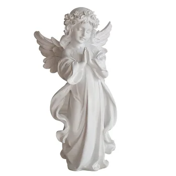 Evropski Angel Dekoracijo Obrti Ustvarjalne Smolo Namizni Okras Božič Praye Figurice Poročno Darilo Kip Doma Dekoracijo