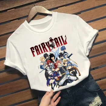 Fairy Tail Majica s kratkimi rokavi Moški Smešno Poletje Vrhovi Risanka Grafiko Tees Harajuku Unisex Anime Vroče T-shirt Moški