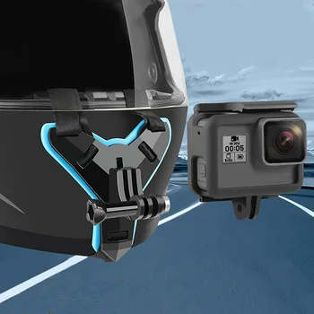 Fiksna Anti Slip Nastavljiv Brado Vesa Stojalo Motoristična Čelada Uporabljajte Dodatno Opremo Fotoaparata Spredaj Poln Obraz Za GoPro Hero 7 5