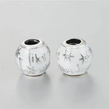 Fit Prvotne blagovne Znamke Zapestnica Olaf srebro čar z belo in oranžno emajl kroglice Original 925 sterling srebrni nakit