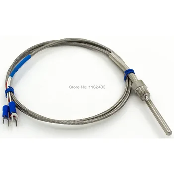 FTARP09 PT100 tip 2m kovinski pleteni kabel 50 mm sonda glavo RTR senzor temperature 1/8 1/4 3/8 1/2 3/4 palca nit