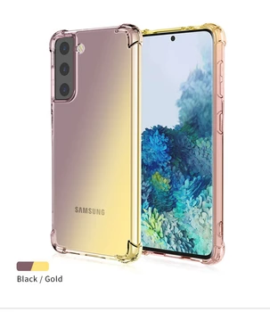 Gradient barve Shockproof Primeru Telefon za Samsung Galaxy A51 a71 a50 a70 A30 s30 s10 plus S20 FE Opomba 20 Ultra Prozoren Pokrov