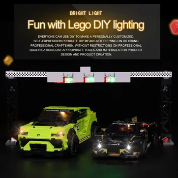 Gumb Baterija Napaja LED Razsvetljave, Komplet Za Hitro Prvakov Lamborghini 76899 (LED Vključeni Le, Št Kit) Igrače - Klasična Različica