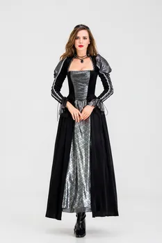 Halloween Kostumi Za Ženske Duhovi Spektra Čarovnice Smrti Evropsko sodišče za vampire Queen Cosplay Fancy Stranka Obleko Kostume