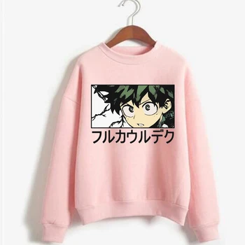 Harajuku moj junak univerzami Unisex Hoodies Japonski Anime izuku midoriya Natisnjeni Moški pulover s kapuco Ulične Priložnostne Sweatshirts