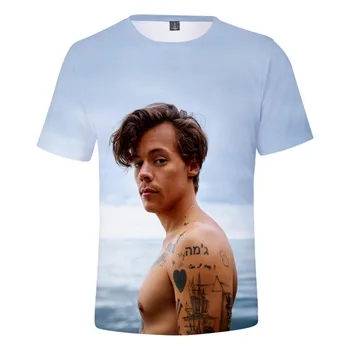 Harry Styles Tiskanje 3d majica s kratkimi rokavi Ženske Moški Fine Line Tee Shirt Zdravljenje Ljudi Z Dobroto Majica s kratkimi rokavi Ženske Harajuku Hip Hop Tshirt